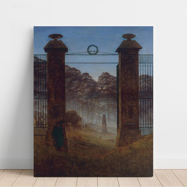 Reproducción del cuadro El cementerio - Caspar David Friedrich
