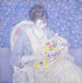 El cesto de flores - Frederick Carl Frieseke — vista de la obra