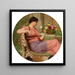 El Tiempo de las Rosas - John William Godward — cuadro enmarcado en la pared