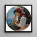 La bufanda roja - Charles Sprague Pearce — cuadro enmarcado en la pared