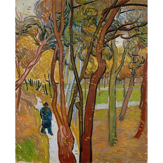 Le jardin de l'hôpital Saint-Paul La chute des feuilles - Vincent van Gogh | Reproduction Tableau Décoration murale affiche copie