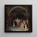 El Papa Gregorio XVI visitando la iglesia de San Benedetto en Subiaco - Jean-François Montessuy — cuadro enmarcado en la pared