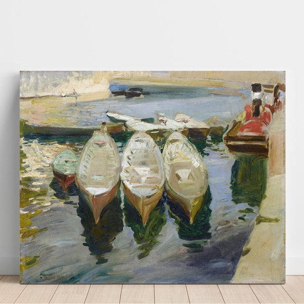 Reproducción del cuadro El puerto vasco de Guetaria - Joaquín Sorolla
