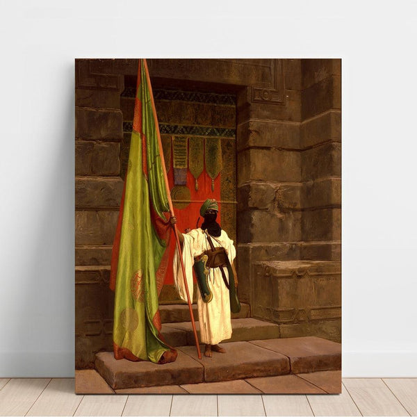 Reproduction of the painting The standing bearer, deploying the sacred flag - Jean-Léon Gérôme