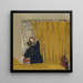 The yellow curtain - Édouard Vuillard — framed artwork on a wall