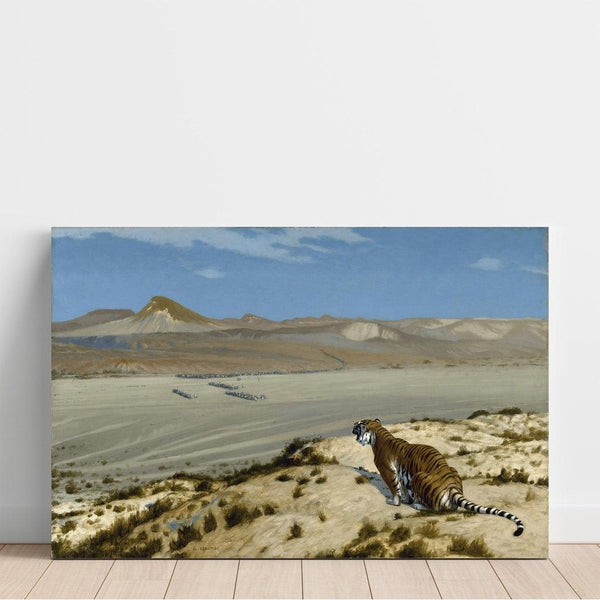 Reproduction of the painting The stalking tiger - Jean-Léon Gérôme