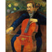 Reproduction of the painting The cellist Schneklud - Paul Gauguin