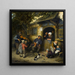 El violinista - Adriaen van Ostade — cuadro enmarcado en la pared