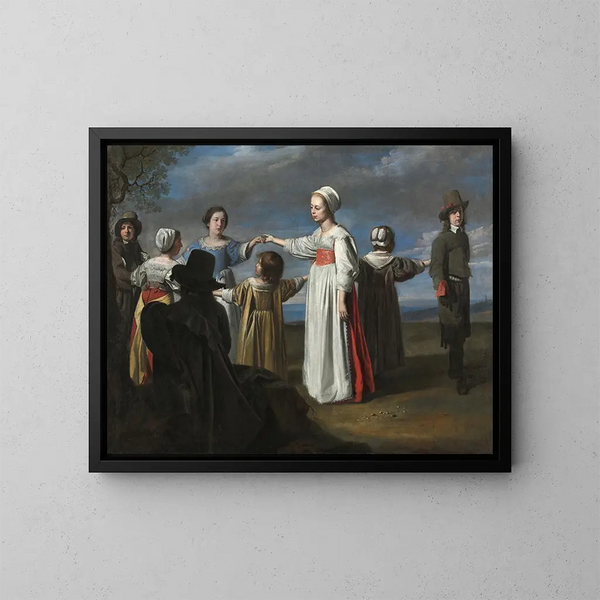 Children Dancing - Le Nain Family — framed artwork on a wall