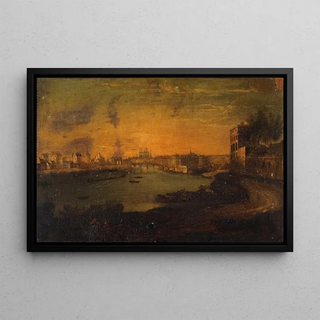 Le Roux - Vue de lle SaintLouis et de lle de la Cit depuis la pointe de lArsenal.webp