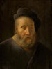 Retrato de un hombre barbudo de medio cuerpo con gorra - Escuela de Leiden — vista de la obra