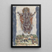 a dancing female figure above a landscape - Leo Gestel — framed artwork on a wall