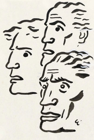 Leo Gestel - Drie mannenkoppen.webp