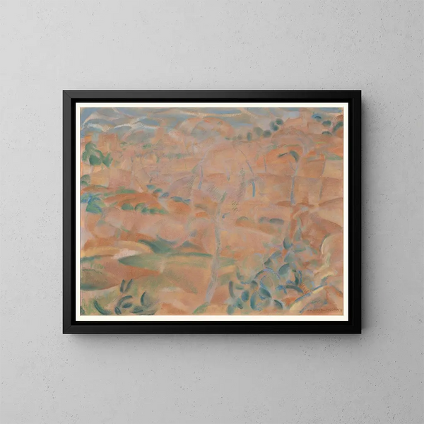 Landscape in Majorca - Leo Gestel — framed artwork on a wall