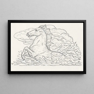 Leo Gestel - Paard in zee.webp