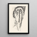 Retrato de una mujer desconocida - Leo Gestel — cuadro enmarcado en la pared