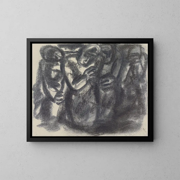Esquisse d'un groupe de personnes - Leo Gestel — cuadro enmarcado en la pared