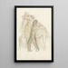Sketch sheet with man mastering two horses - Leo Gestel — framed artwork on a wall