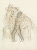 Sketch sheet with man mastering two horses - Leo Gestel — artwork view