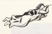 Sketch sheet with floating woman and trumpet - Leo Gestel — artwork view