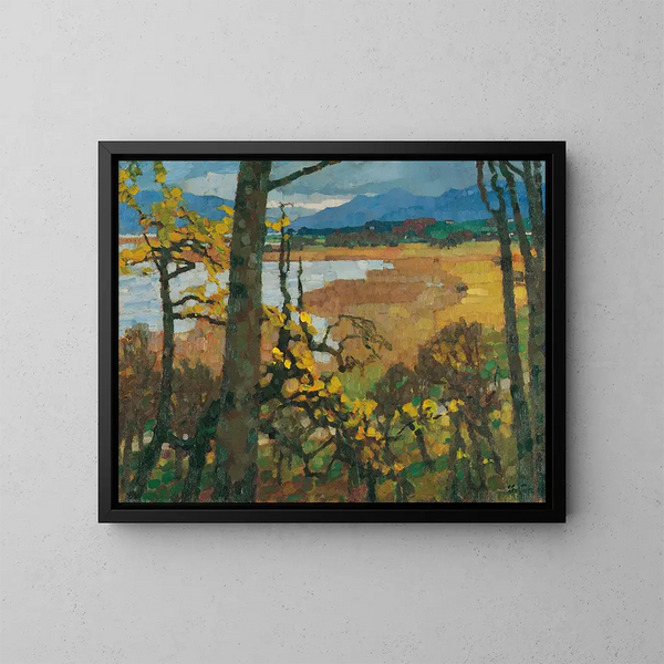 Otoño en el Chiemsee - Leo Putz — cuadro enmarcado en la pared