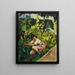 Toni dans le parterre de fleurs - Leo Putz — framed artwork on a wall