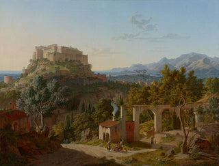Leo Von Klenze - Landscape with the Castle of Massa di Carrara.webp