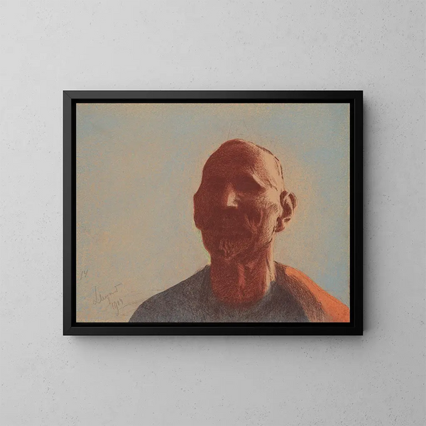 Autorretrato - Leon Wyczółkowski — cuadro enmarcado en la pared