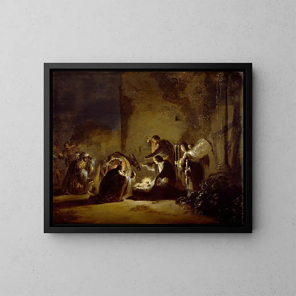 L'Adoration des Mages - Leonaert Bramer — cuadro enmarcado en la pared