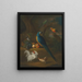 a spider and other birds in a landscape - Leonard Hübner — framed artwork on a wall