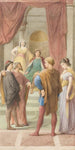 Égée pide a la pareja real Teseo e Hipólita que su hija Hermia se case con Demetrio en lugar de Lisandro - Leopold Bode — vista de la obra