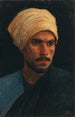 Un Árabe con turbante amarillo y burno de azul - Leopold Carl Müller — vista de la obra