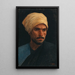 Un Árabe con turbante amarillo y burno de azul - Leopold Carl Müller — cuadro enmarcado en la pared