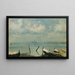 Vue de Mestre sur Venise, paysage lagunaire - Leopold Carl Müller — framed artwork on a wall