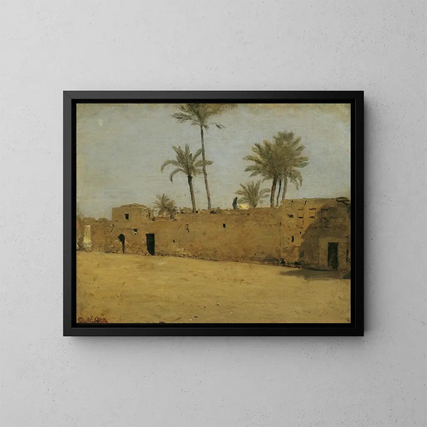The Village of Matarije - Leopold Carl Müller — framed artwork on a wall