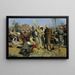 the Sugar Market in Upper Egypt - Leopold Carl Müller — framed artwork on a wall