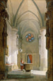 L interior de una capilla bautismal - Leopold Ernst — vista de la obra