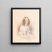 Retrato de una joven mujer - Leopold Fischer — cuadro enmarcado en la pared