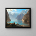 a scene on Lake Königssee with Saint Bartholomew - Leopold Heinrich Vöscher — framed artwork on a wall