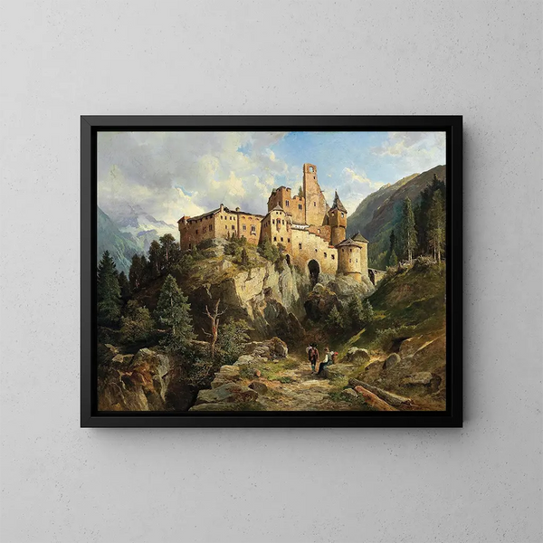 Castillo de Taufers - Leopold Munsch — cuadro enmarcado en la pared