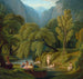 Los bañistas Recuerdo de las orillas del río Anio en Tivoli - Théodore Caruelle d'Aligny — vista de la obra