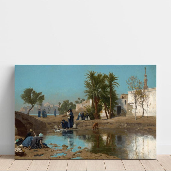 Reproduction of the painting Les femmes fellahs qui puisent de l'eau - Jean-Léon Gérôme