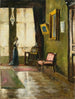 Dama en la ventana frente a un caballete - Lesser Ury — vista de la obra