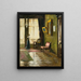 Dama en la ventana frente a un caballete - Lesser Ury — cuadro enmarcado en la pared