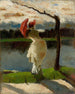 la dama con sombrilla junto al Loira - Lesser Ury — vista de la obra
