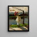 la dama con sombrilla junto al Loira - Lesser Ury — cuadro enmarcado en la pared