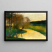 Autumn stream landscape in evening light, Thuringia - Lesser Ury — framed artwork on a wall