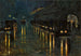 Estación de metro aérea Blowstraße de noche - Lesser Ury — vista de la obra