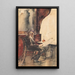Reader of newspapers at the café - Lesser Ury — framed artwork on a wall