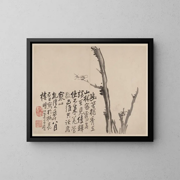 Album of Blooming Plum Trees - Li Fangying — framed artwork on a wall